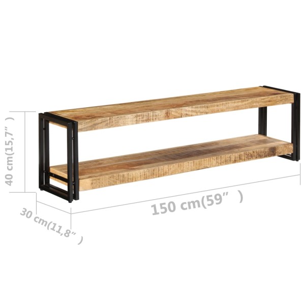 Mueble para la TV madera maciza de mango 150x30x40 cm