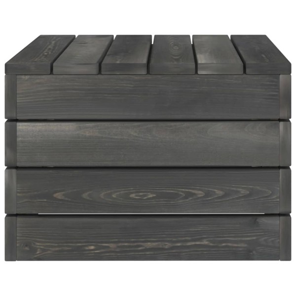 Mesa de palés para jardín madera maciza de pino gris oscuro