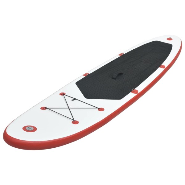 Juego de tabla de paddle surf hinchable rojo y blanco