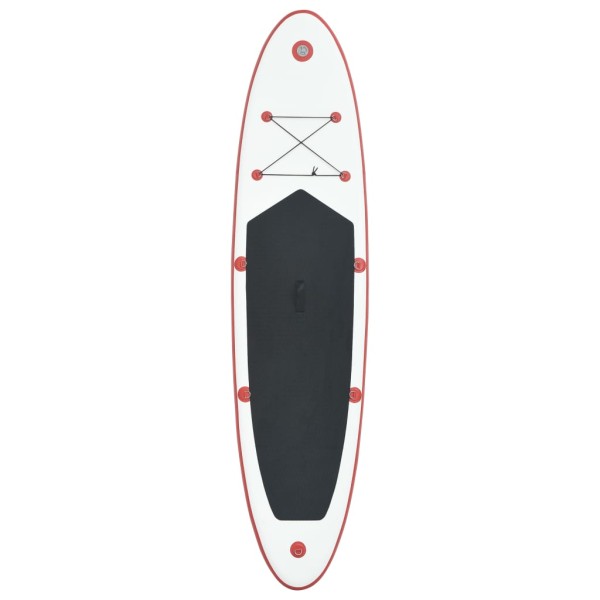 Juego de tabla de paddle surf hinchable rojo y blanco