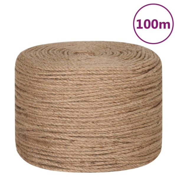 Cuerda de yute 100 m de longitud y 4 mm de grosor