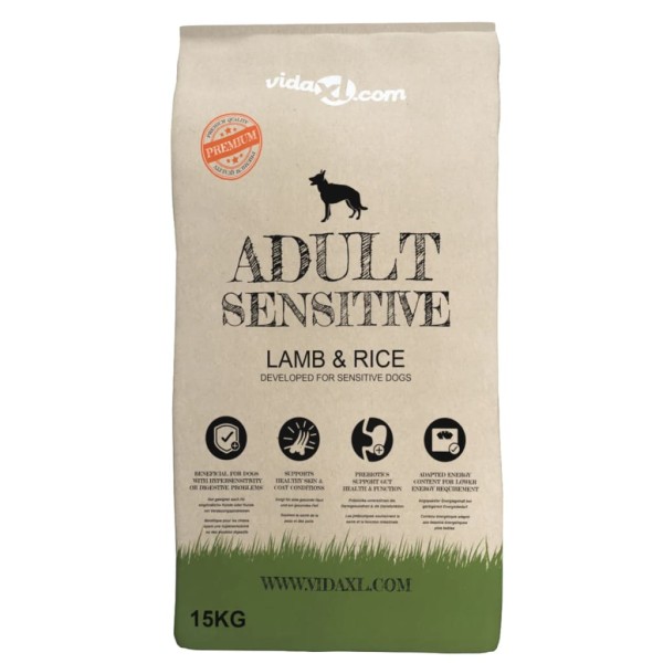 Comida seca para perro premium Adult Sensitive Lamb & Rice 15kg