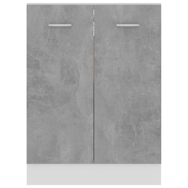 Armario debajo fregadero madera contrachapada gris 60x46x81,5cm