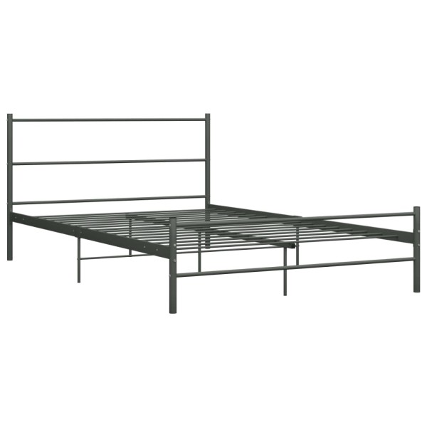 Estructura de cama de metal gris 120x200 cm