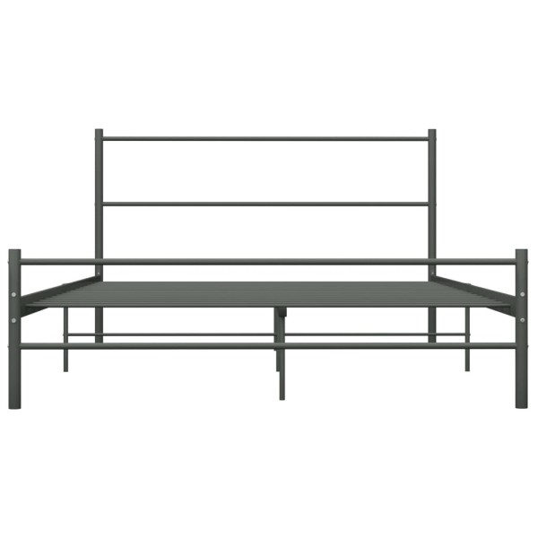 Estructura de cama de metal gris 120x200 cm