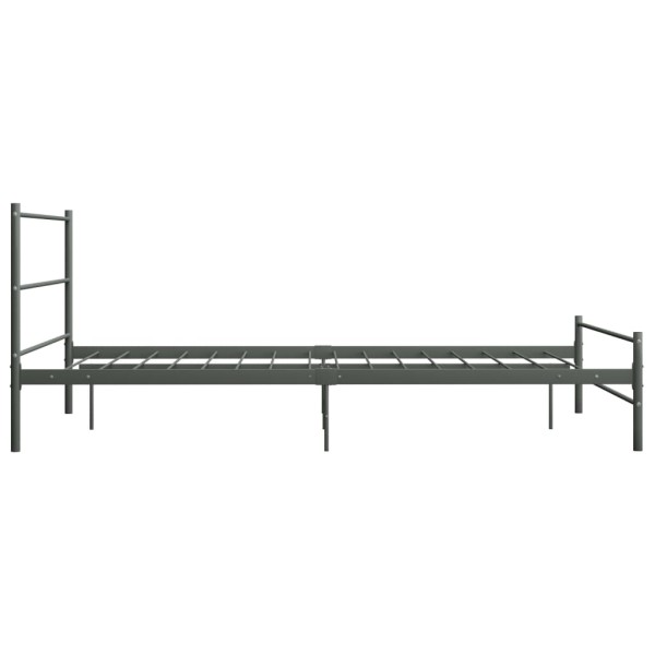 Estructura de cama de metal gris 120x200 cm