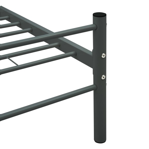 Estructura de cama de metal gris 120x200 cm