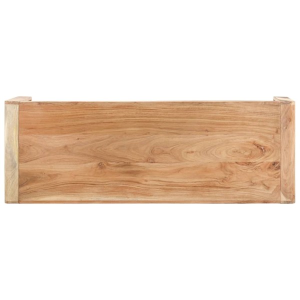 Banco de madera de acacia maciza 110x38x46 cm