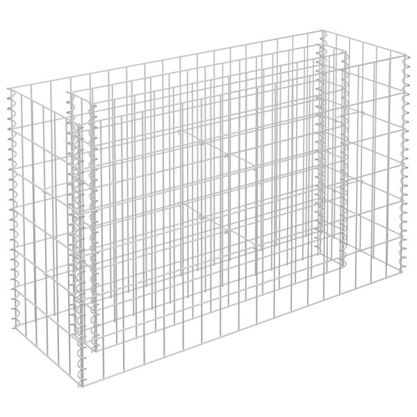 Arriate de gaviones de acero galvanizado 90x30x60 cm