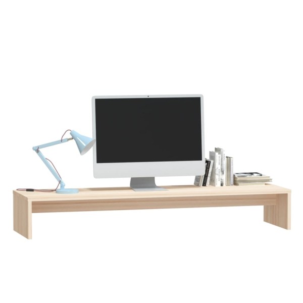 Soporte para monitor madera maciza de pino 100x27x15 cm