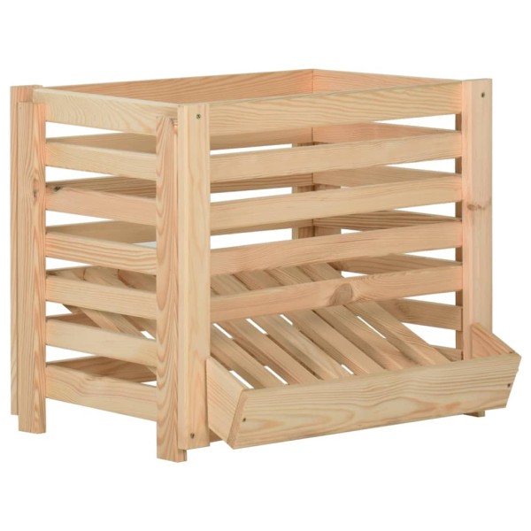 Caja para patatas madera maciza de pino 60x40x50 cm