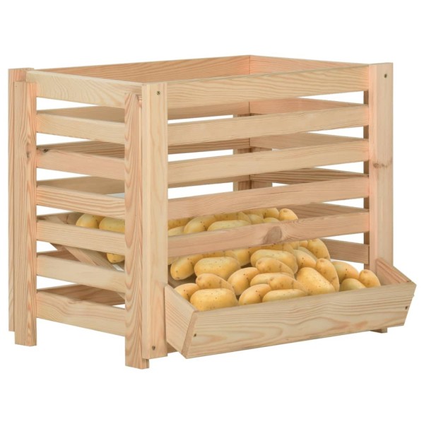 Caja para patatas madera maciza de pino 60x40x50 cm