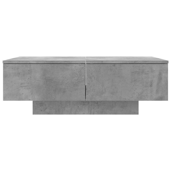 Mesa de centro madera de ingeniería gris hormigón 90x60x31 cm