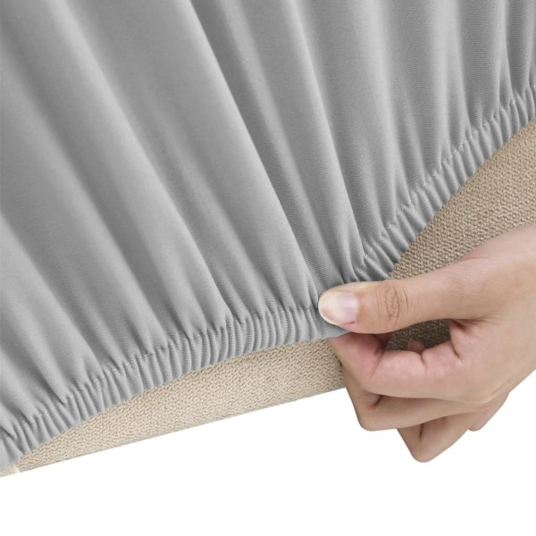 Funda elástica para sillón poliéster jersey gris