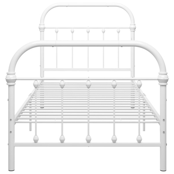 Estructura de cama de metal blanco 100x200 cm