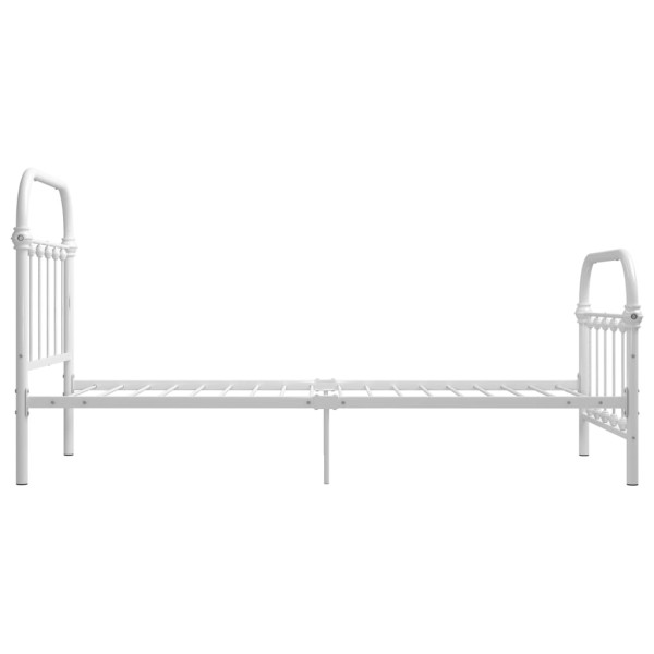 Estructura de cama de metal blanco 100x200 cm