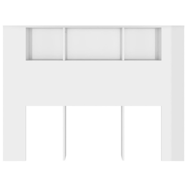 Mueble cabecero blanco brillante 140x18,5x104,5 cm