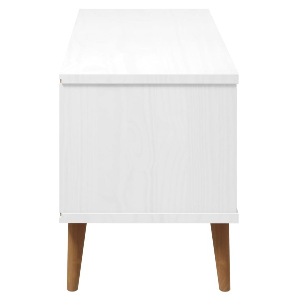 Mueble de TV MOLDE madera maciza de pino blanco 106x40x49 cm