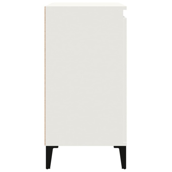 Mesitas de noche 2 uds madera contrachapada blanco 40x35x70 cm