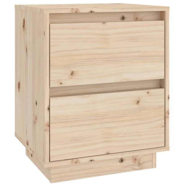 Mesitas de noche 2 uds madera maciza de pino 40x35x50 cm