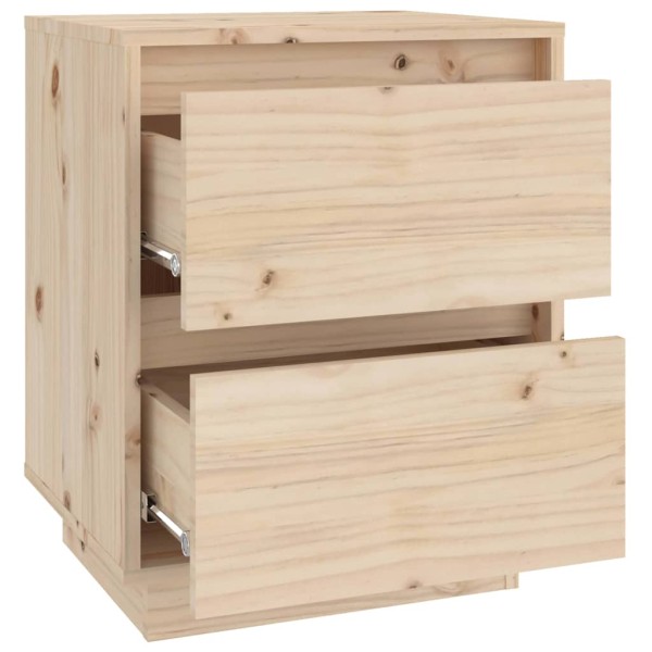 Mesitas de noche 2 uds madera maciza de pino 40x35x50 cm