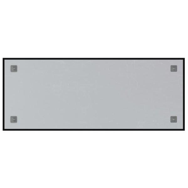 Pizarra magnética de pared vidrio templado negro 100x40 cm