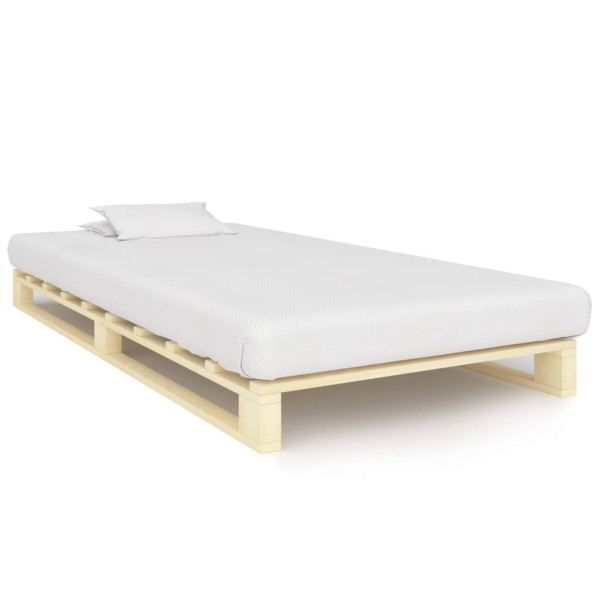 Estructura de cama de palés madera maciza de pino 100x200 cm