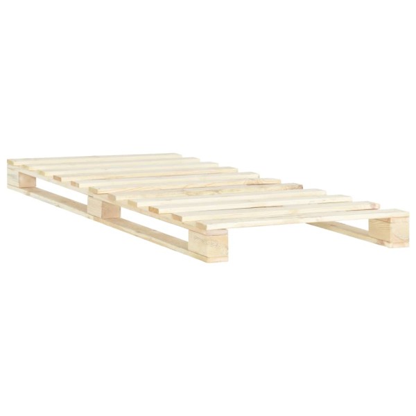 Estructura de cama de palés madera maciza de pino 100x200 cm