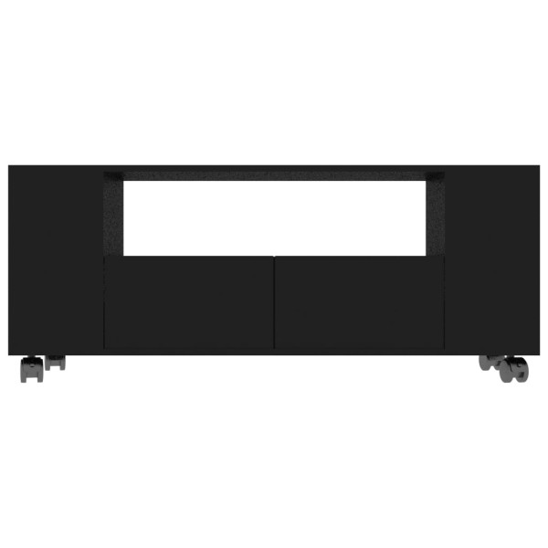 Mueble para TV madera contrachapada negra 120x35x48 cm