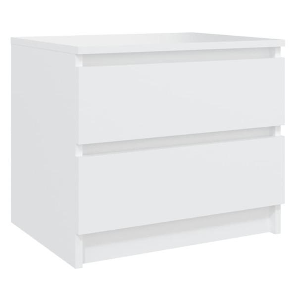 Mesitas de noche 2 uds madera contrachapada blanco 50x39x43,5cm