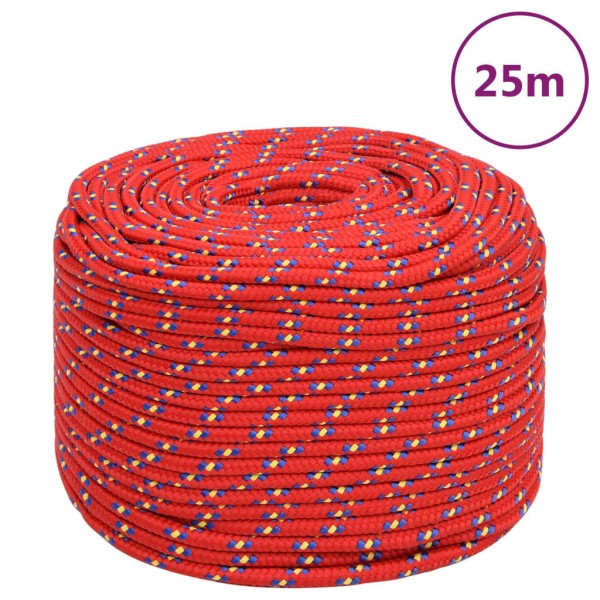 Cuerda de barco polipropileno rojo 6 mm 25 m