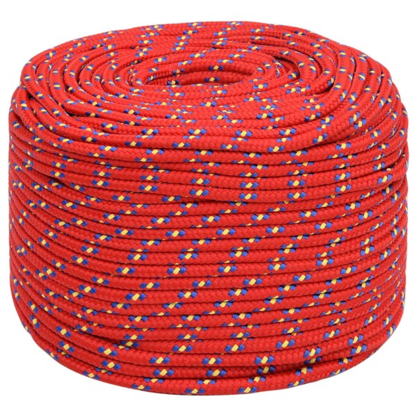 Cuerda de barco polipropileno rojo 6 mm 25 m