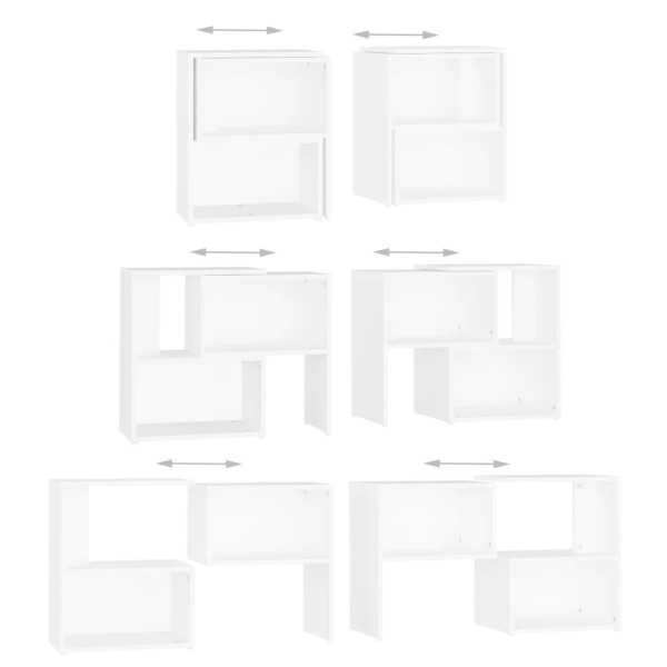 Mueble para TV de madera contrachapada blanco 104x30x52 cm