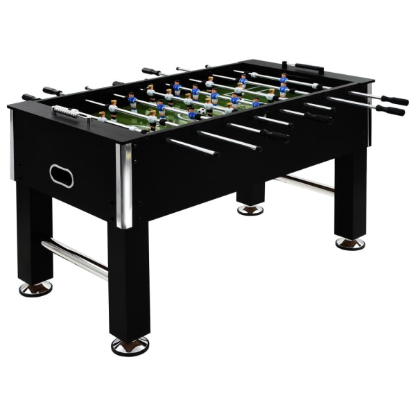 Futbolín de acero 60 kg 140x74,5x87,5 cm negro