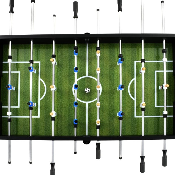 Futbolín de acero 60 kg 140x74,5x87,5 cm negro