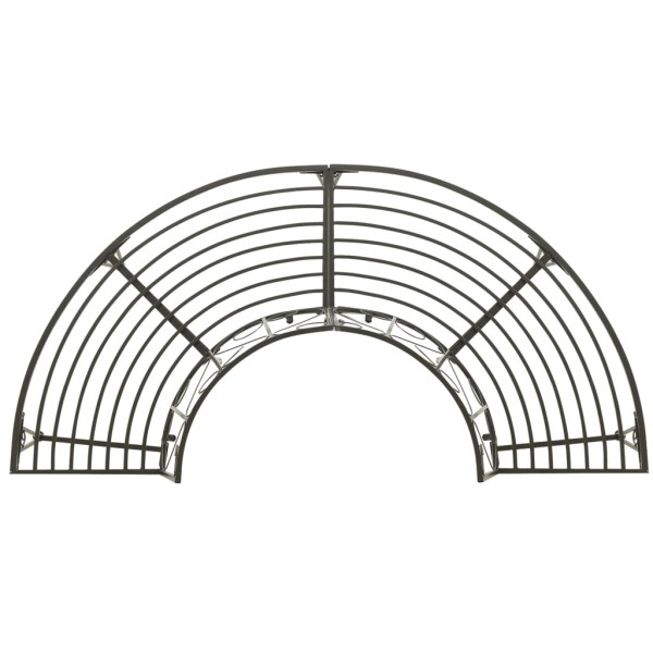 Banco para árbol de jardín semicircular acero 160 cm