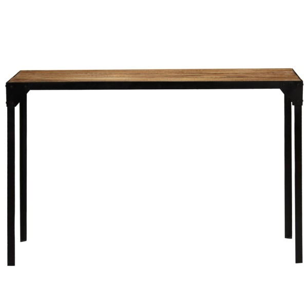 Mesa de comedor madera maciza de mango rugosa y acero 120 cm