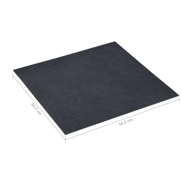 Lamas para suelo de PVC autoadhesivas mármol negro 5,11 m²