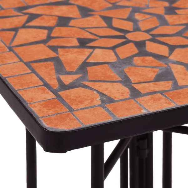 Mesa auxiliar de mosaico cerámica terracota