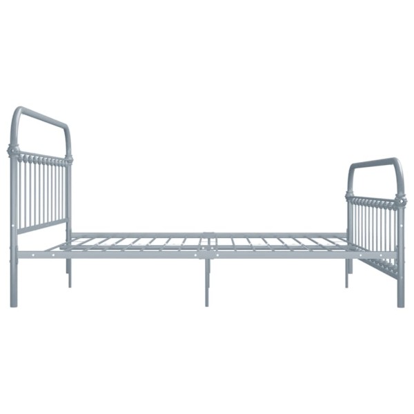 Estructura de cama de metal gris 180x200 cm