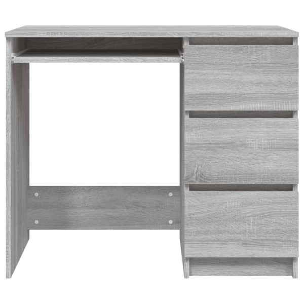 Escritorio de madera contrachapada gris Sonoma 90x45x76 cm