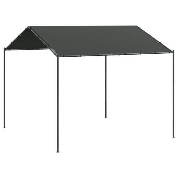 Carpa acero y tela gris antracita 4x3 m