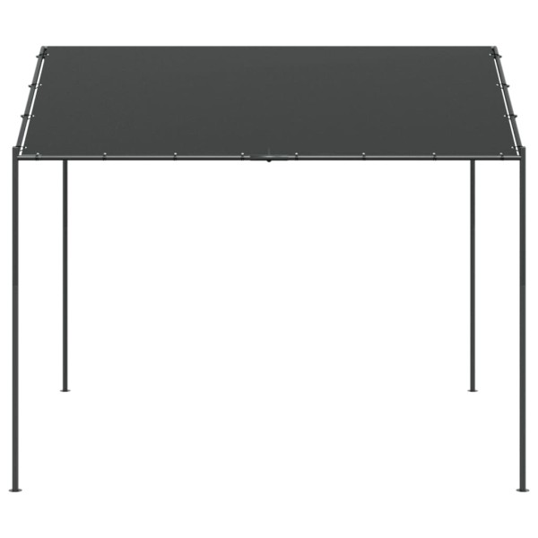 Carpa acero y tela gris antracita 4x3 m