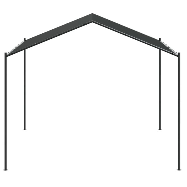 Carpa acero y tela gris antracita 4x3 m