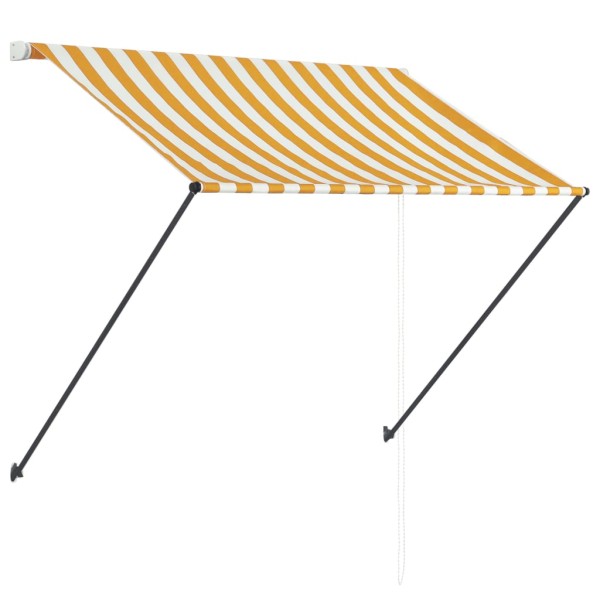 Toldo retráctil con LED amarillo y blanco 150x150 cm