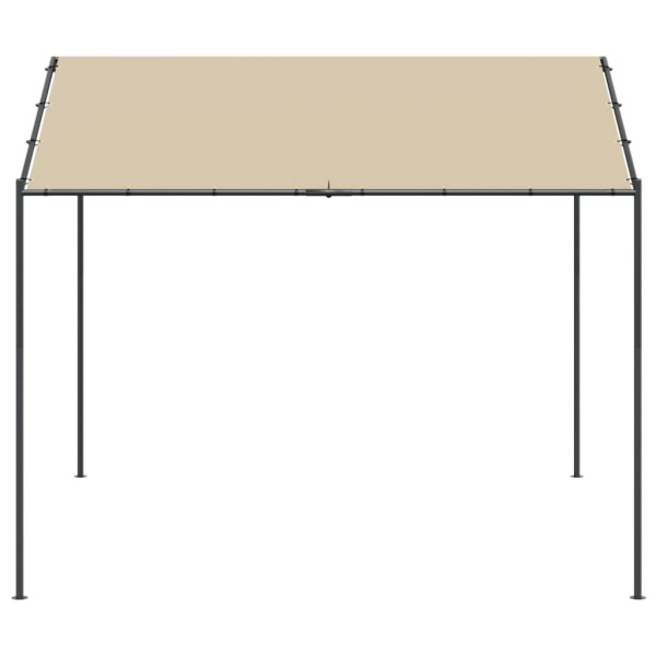 Carpa acero y tela beige 3x3 m