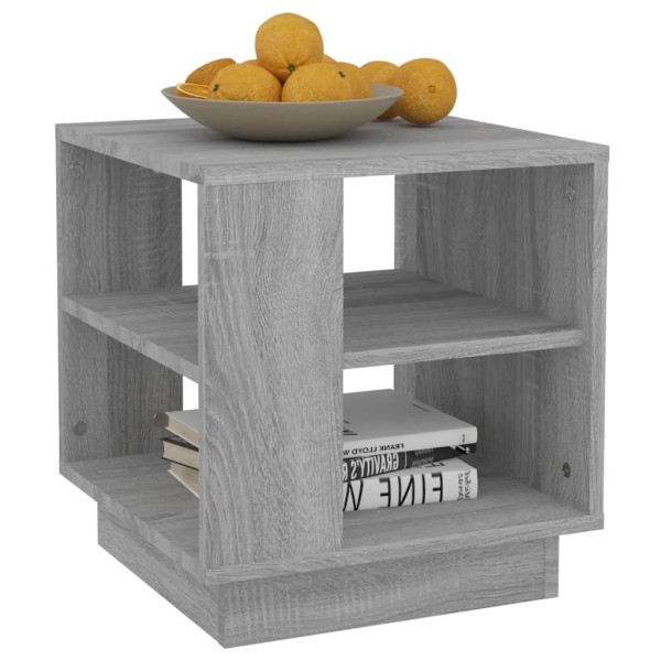 Mesa de centro madera contrachapada gris Sonoma 40x40x43 cm