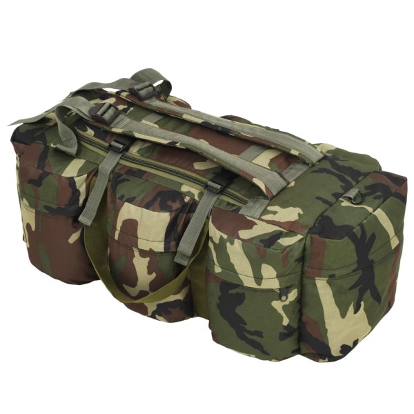 Bolso de lona estilo militar 3-en-1 90 L camuflaje