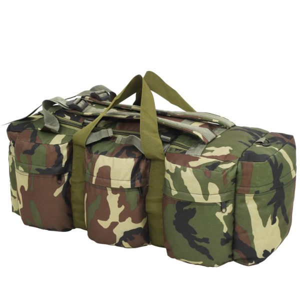 Bolso de lona estilo militar 3-en-1 90 L camuflaje