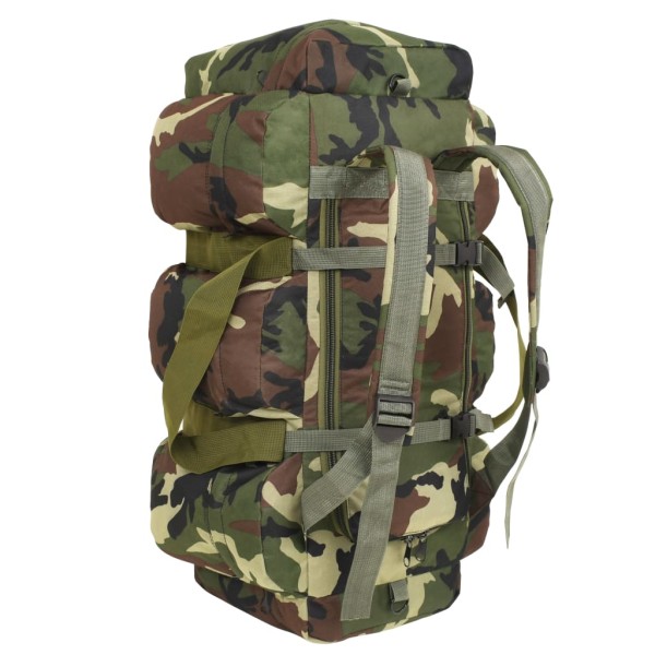 Bolso de lona estilo militar 3-en-1 90 L camuflaje